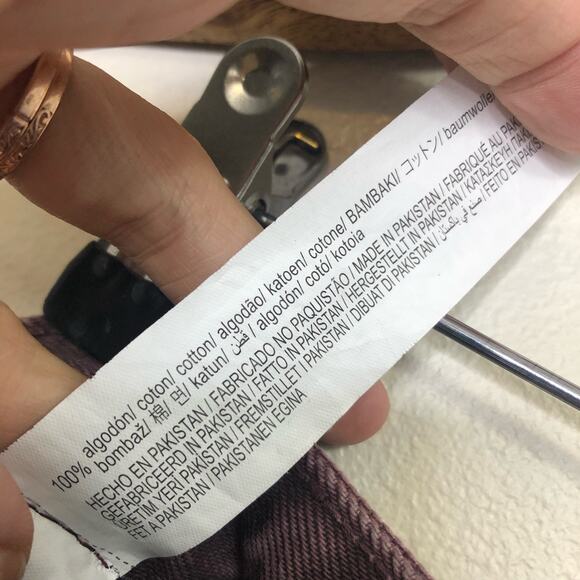 Zara Jeans Mauve Purple High Rise Flare Retro Rigid Denim Casual Women Size 4 - Picture 6 of 7